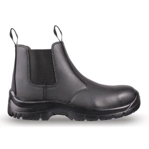 Safety Boot Chelsea Pull On-5-Brown-