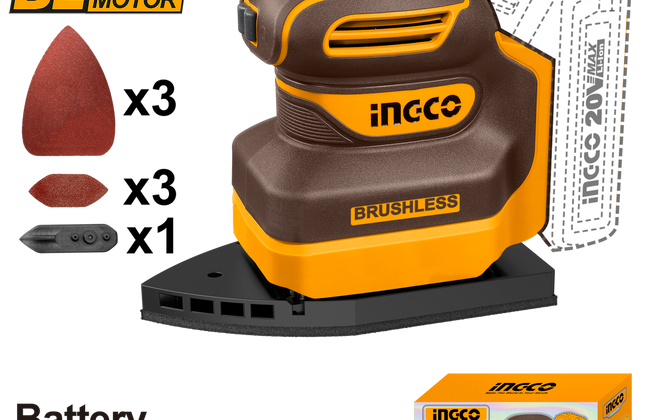Sander Mouse Cordless 𝑃20ˢ iNGCO-Tool Only