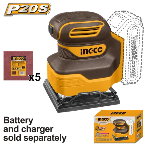 Sander Sheet Cordless 20𝑉 iNGCO-Tool Only-