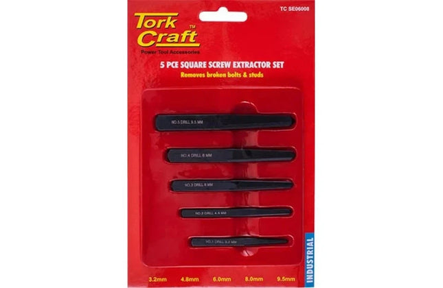 Screw Extractor Square Set 5pcⓓ-Default Title