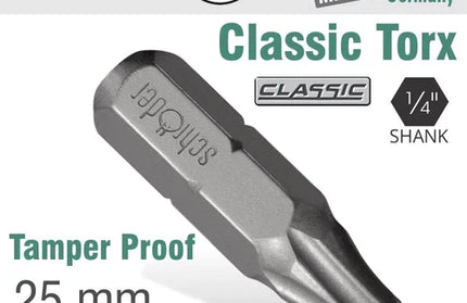 Screwdriver Bit Torx Tamper Proof-T7-25mm-