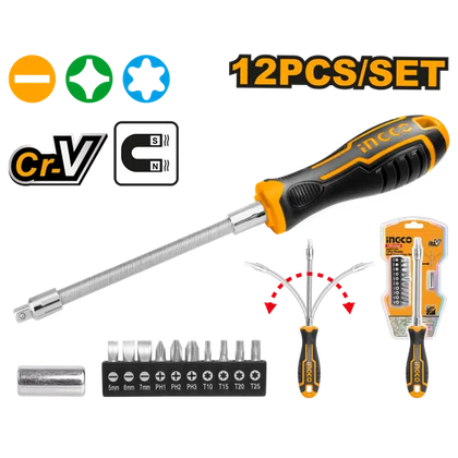Screwdriver Flexible Shaft with Bits iNGCO-