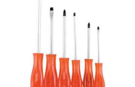Screwdriver Set 6pc Red Handle Torero-Default Title