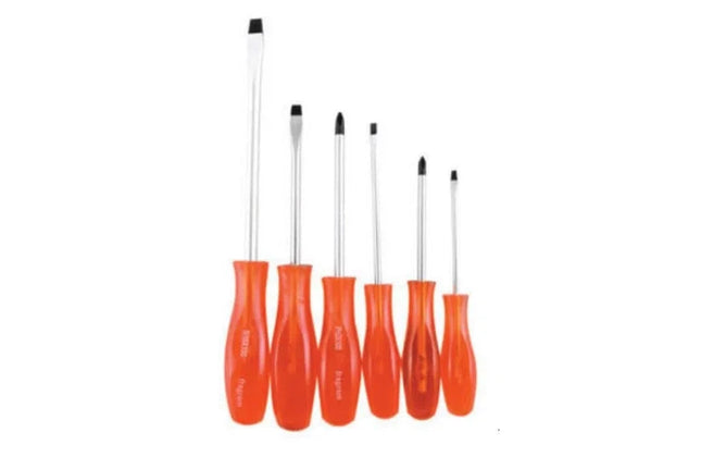 Screwdriver Set 6pc Red Handle Torero-Default Title