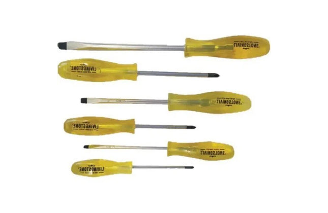 Screwdriver Set 6pc Yellow Handle Livingstone-Default Title