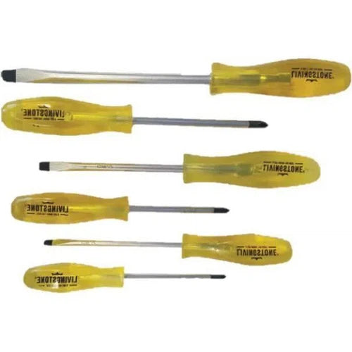 Screwdriver Set 6pc Yellow Handle Livingstone-