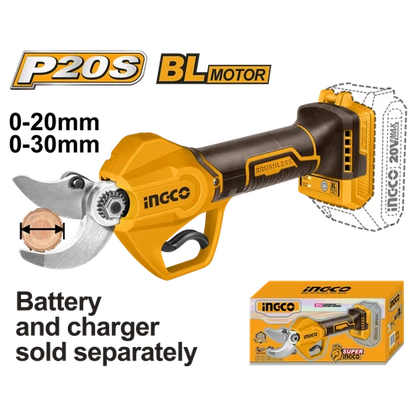 Secateurs Cordless 𝑃20ˢ iNGCO-Tool Only-