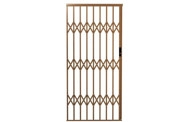 Security Gate Trellis Steel Heavy Duty-𝑤840 x 𝐻2000𝑚𝑚-Brown