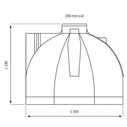 Septic Tank JoJo-1250ℓ-Black-
