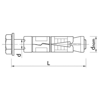 Shield Sleeve Anchor Original RAWLPLUG-M6 x55mm-each-