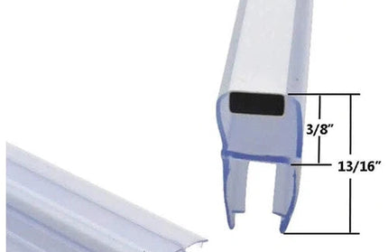 Shower Door Magnetic Seal Strip 180°-𝑇5-6𝑚𝑚 x 𝐿2𝑚-