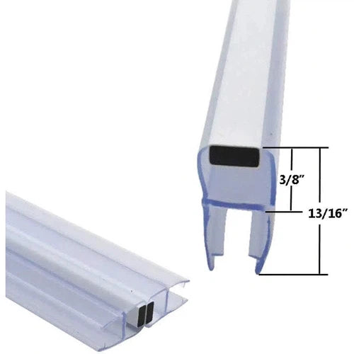 Shower Door Magnetic Seal Strip 180°-𝑇5-6𝑚𝑚 x 𝐿2𝑚-