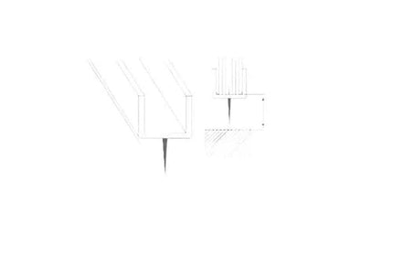 Shower Door Seal Strip Soft Centre Lip-𝑇6-8𝑚𝑚 x 𝐿2.4𝑚-
