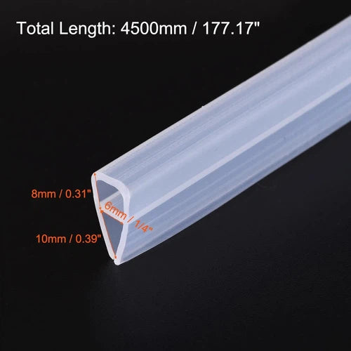 Shower Door Seal Strip U Type-𝑇5-6𝑚𝑚 x 𝐿2𝑚-