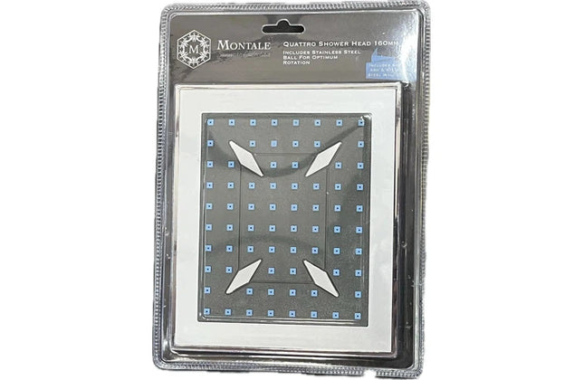 Shower Head Square Poly with Arm Montale-160x160𝑚𝑚-Silver