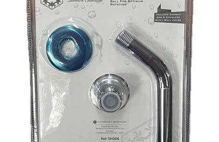Shower Head Square Poly with Arm Montale-160x160𝑚𝑚-Silver-