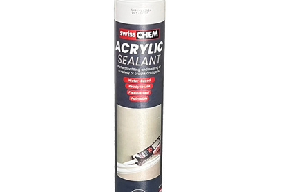Silicone Sealant Acrylic Paintable SwissCHEM-Matt White-260𝑚ℓ