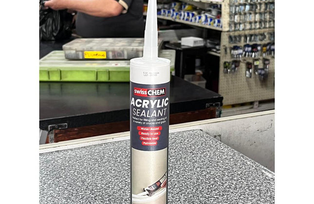 Silicone Sealant Acrylic Paintable SwissCHEM-Matt White-260𝑚ℓ-