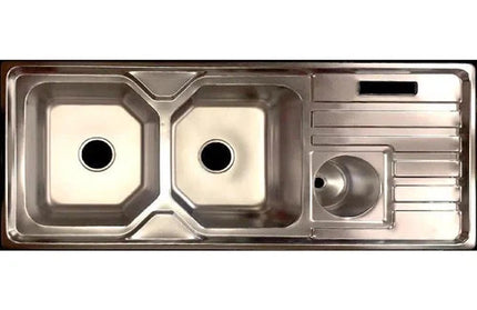 Sink Drop In Double Bowl End & Tidy-