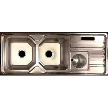 Sink Drop In Double Bowl End & Tidy-