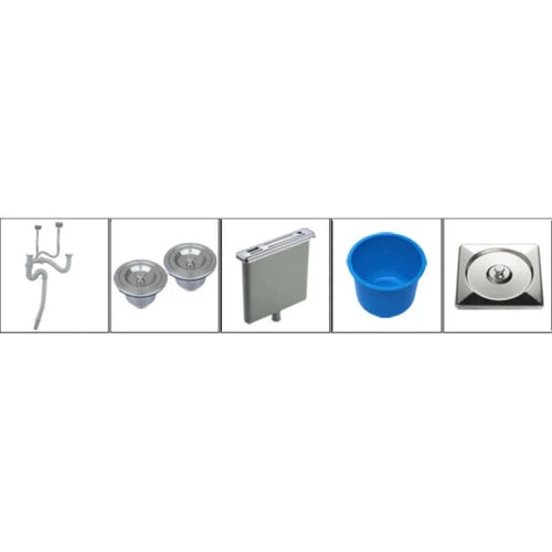 Sink Drop In Double Bowl End & Tidy-