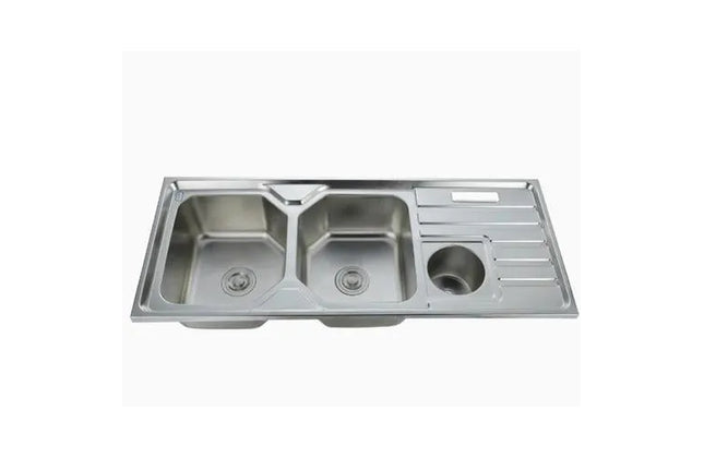 Sink Drop In Double Bowl End & Tidy-Default Title