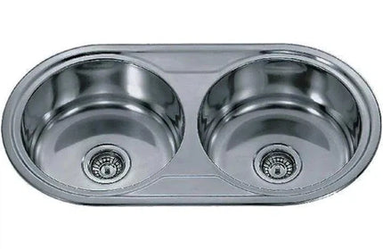 Sink Drop In Double Bowl Round-