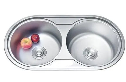 Sink Drop In Double Bowl Round-Default Title