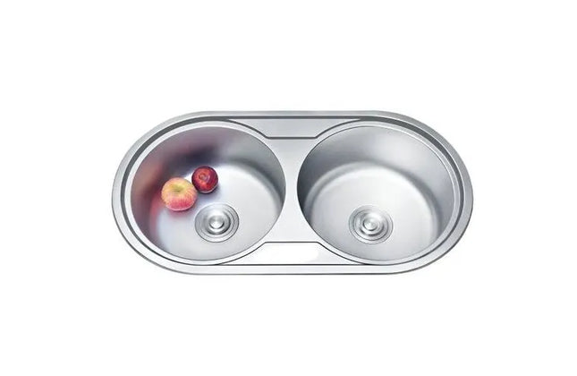 Sink Drop In Double Bowl Round-Default Title