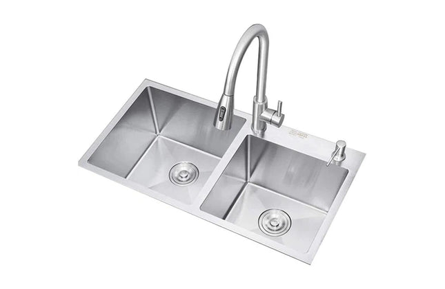 Sink Drop In Double Bowl Sleek-Default Title