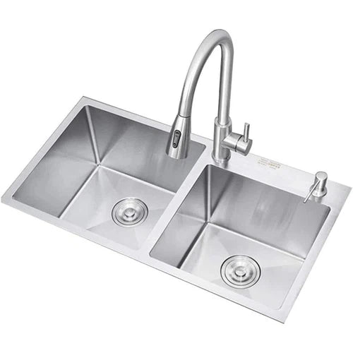Sink Drop In Double Bowl Sleek-