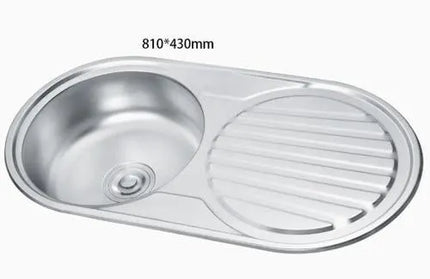 Sink Drop In Single Bowl End Round-