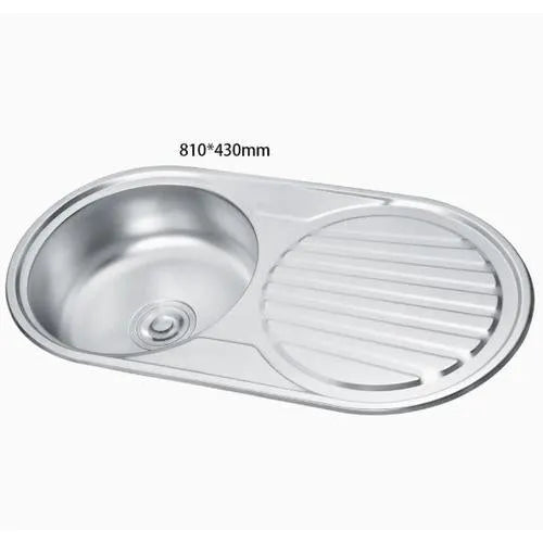 Sink Drop In Single Bowl End Round