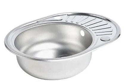 Sink Drop In Single Bowl Half End Round-