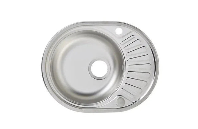 Sink Drop In Single Bowl Half End Round-Default Title