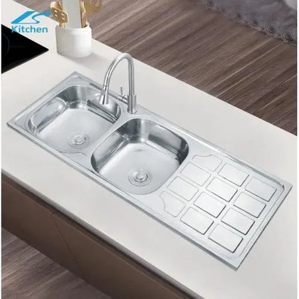Sink Sit On Double Bowl End Africano-