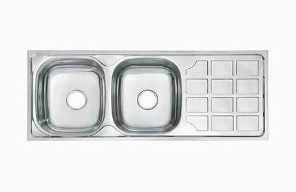 Sink Sit On Double Bowl End Africano-Default Title