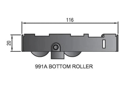 Sliding Aluminium Door Rollaway 100A Wheel-Pair-