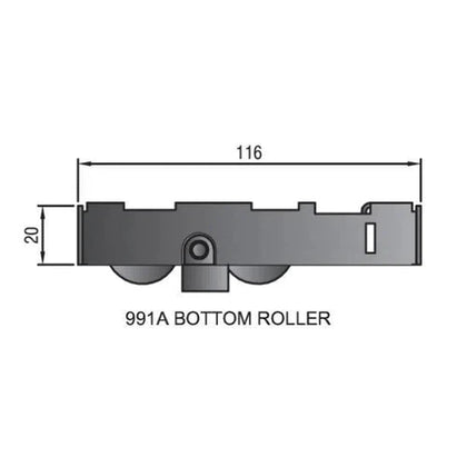 Sliding Aluminium Door Rollaway 100A Wheel-Pair-