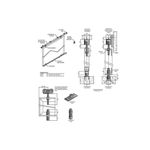 Sliding Mechanism Straightway Set Hillaldam-Door Systems-Hillaldam-ST100S (2.0m)-diyshop.co.za