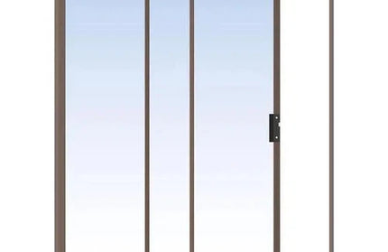 Sliding Patio Door Aluminium-𝑊1.8x𝐻2.1𝑚-Bronze-Clear