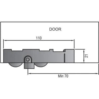 Sliding Wooden Door Rollaway 991T SS Wheel-pair-