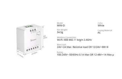 Smart Wi-Fi Switch MINI-D SONOFF-
