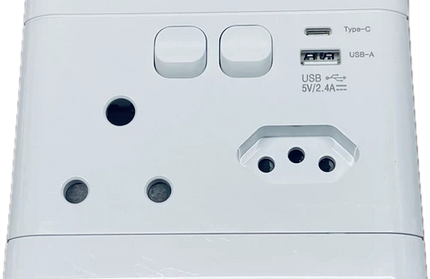 Socket 4x4 PVC USB+Euro+3Pin Reddisson/Ausma-Default Title