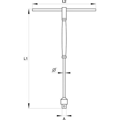 Socket Wrench 1/2" T Handle-1/2" x 310𝑚𝑚-