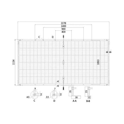 Solar Panel Mono T1 LONGi-550𝑊/49.80𝑉/13.98𝐴-