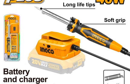 Soldering Iron Cordless 𝑃20ˢ iNGCO-Tool Only-