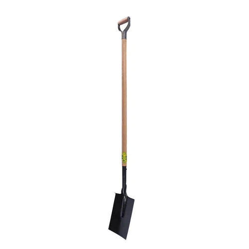 Spade Flat Steel Long Wooden Handle Lasher-