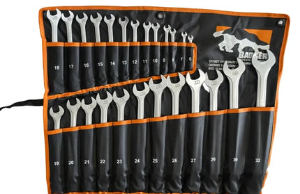 Spanner Set Combo Deep Offset CRV in Pouch-6-22𝑚𝑚(19pc)