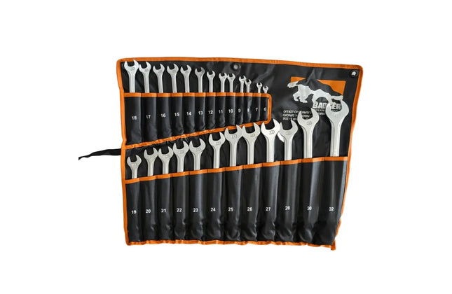 Spanner Set Combo Deep Offset CRV in Pouch-6-22𝑚𝑚(19pc)
